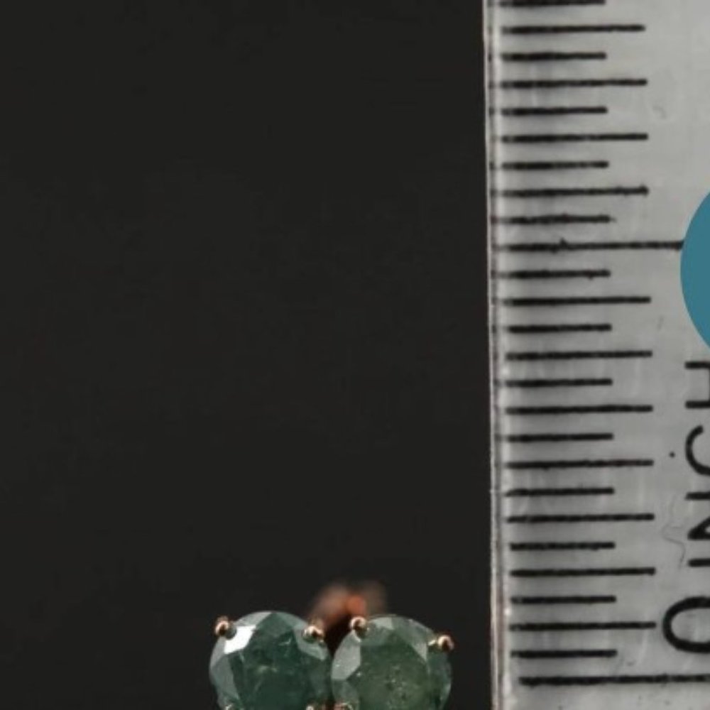 Vintage 14k 0.34 carat Green Diamond Earrings